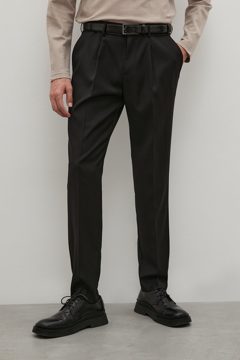 Базовые брюки со стрелками, цвет Темно-cиний, артикул: FAC21010R_2068.Купить в интернет-магазине FINN FLARE